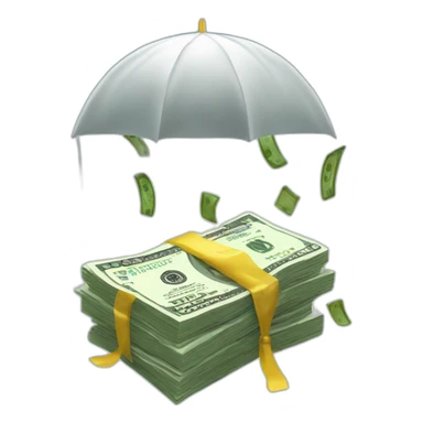 Raining money sticker