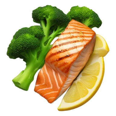 salmon and broccoli sticker