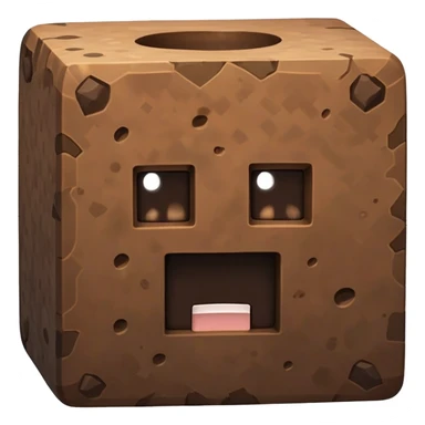 Minecraft style dirt block  sticker