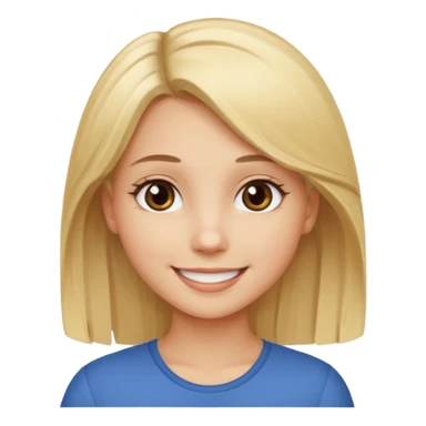 Girl blond long hars BRown eis sticker