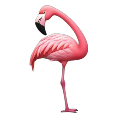 cool flamingo sticker