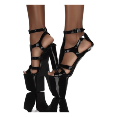 Ysl heel sandal  TRIBUTE PLATFORM SANDAL black PATENT LEATHER sticker