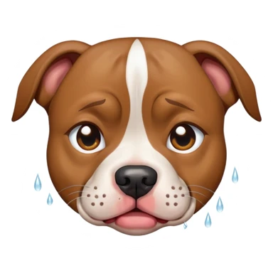 Pit bull crying  sticker