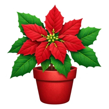 small christmas Poinsettia  sticker