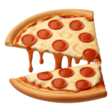part de pizza au poulet séparés  sticker