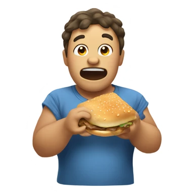 Un gordo comiendo Panchos  sticker