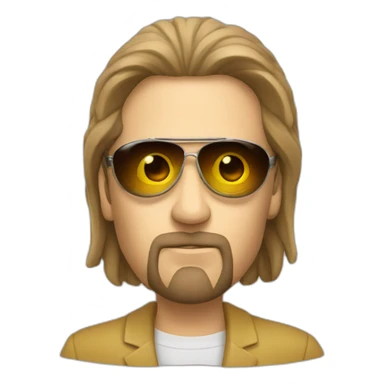 lebowski in a flying saucer sticker