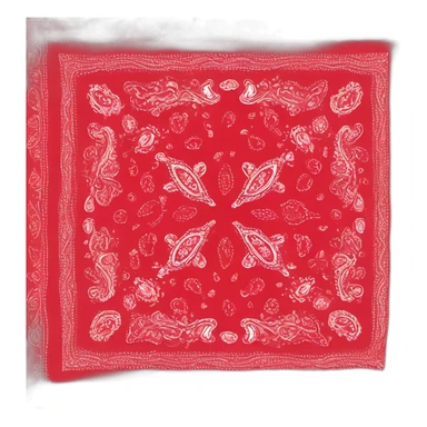 Red bandanna with Paisley pattern sticker
