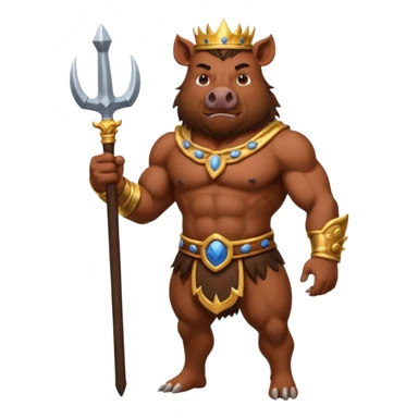 boar King, standing sticker
