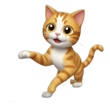 A cat surfing sticker