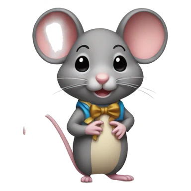 Mouse with a bow sticker
