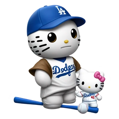 Los Angeles Dodgers hello Kitty sticker