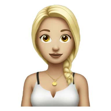 white girl with money sticker