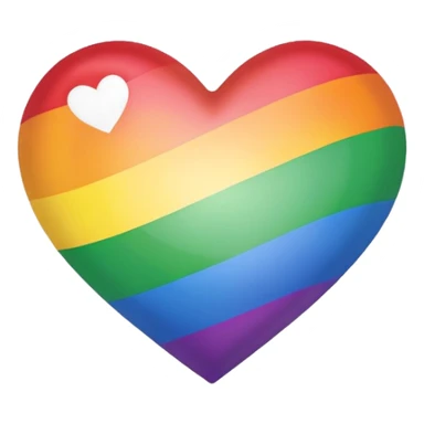 heart with aromantic spectrum pride flag colors sticker
