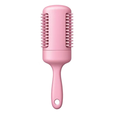 light pink cylindrical hair brush minimal design sticker