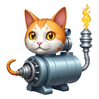 a cat with hydra wings and a turbo reactor  sticker