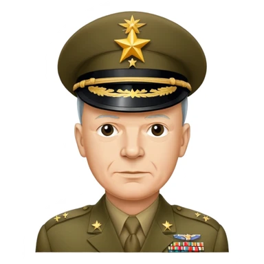 General Eisenhower in military uniform with five stars, World War II era sticker