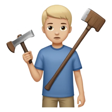 13 y/o Brian robeson at the beginning of Hatchet
struggling with his parents' recent divorce and harboring . He is angry, self-pitying
He is carrying a hatchet
He is in a single-engine plane with a pilot who soon suffers a heart attack, leaving Brian to navigate the crash and his new, harsh reality. sticker