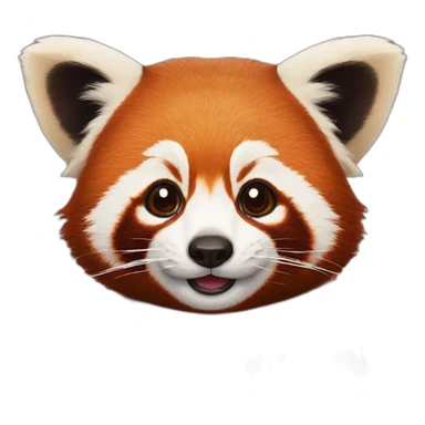 Red panda face sticker
