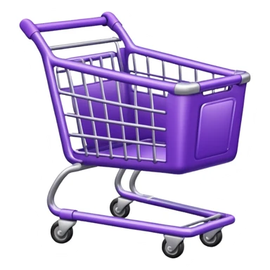 purple shopping cart sticker