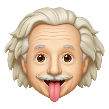 Einstein stick out your tongue sticker