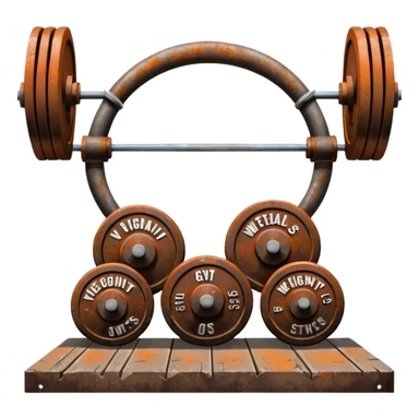 Gym facade with a sign featuring giant weights. sticker
