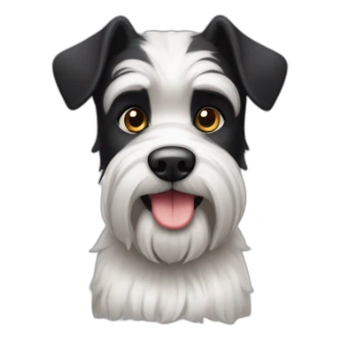 Hund schwarzes Fell weiße Schnauze schlappohren schlank sticker