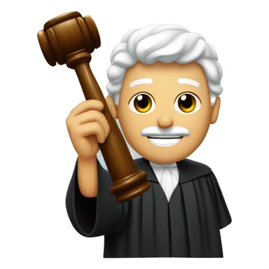 A JUDGE HOLDING A GAVEL sticker