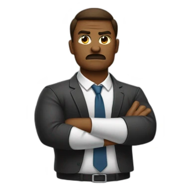 HR-manager crossed arms angry sticker