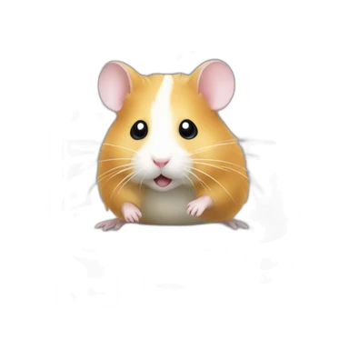 Hamster in clear plastic cage with clear plastic tunnels sticker