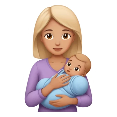 mom holding her baby, warm and caring sticker