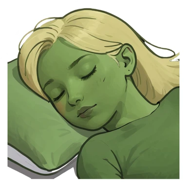 Blonde girl sleeping sticker