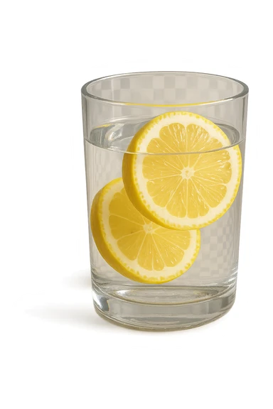 bicchiere di acqua e limone 3d sticker