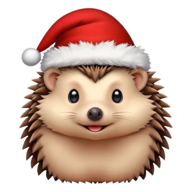 Hedgehog with christmas hat sticker