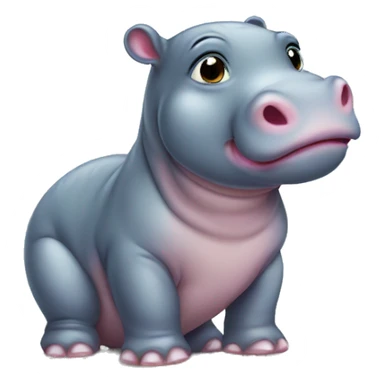 Baby hippo cute sticker