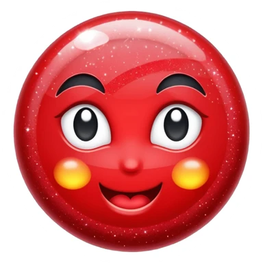 red glitter cyberpunk sticker