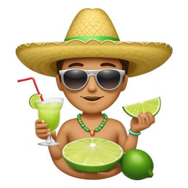 Sitting in a margarita sticker