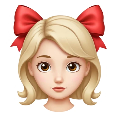 Chica sambita blanca con un lazo en el cabello  sticker