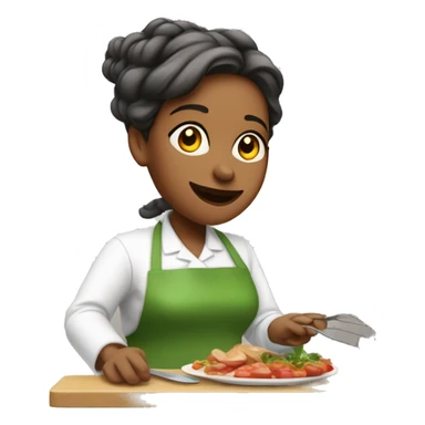 Une maman entrain de cuisiner sticker
