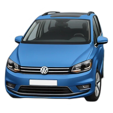 blue volkswagen touran1 sticker
