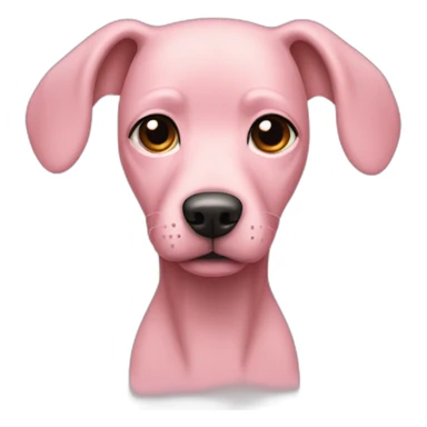 No hair pink skinny dog sticker