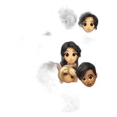 Emojis para chicas y chicos gamer color de cabello negro con auriculares tono de piel blanca para tiktok sticker