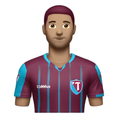 Burgundy blue Trabzonspor jersey sticker