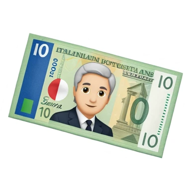 banconote euro 10 italia sticker