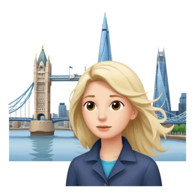 quelqu'un qui admire la vue depuis un point panoramique avec une ville avec des gratte ciel et Tower Bridge en contrebas
 sticker