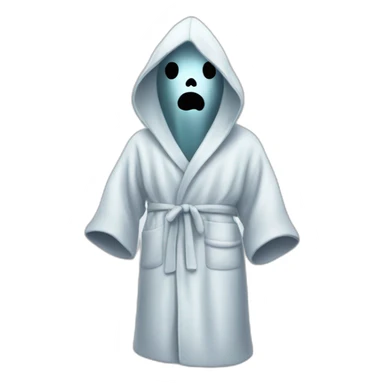 ghost-wearing-bathrobe sticker