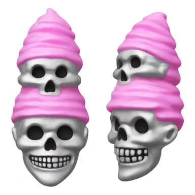 Gnome foam pink comb skeleton made out of chrome sticker