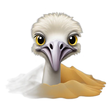 ostrich head in sand sticker