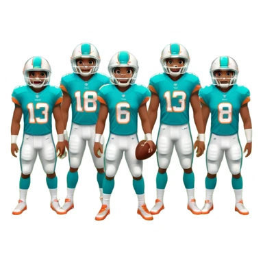 Miami dolphins football sticker