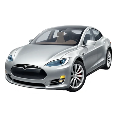 Tesla vehicle parking with sparkles around sticker